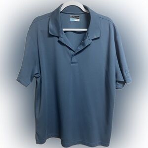 PGA Tour Airflux Men’s Blue Golf Polo Shirt 100% Polyester Size XL